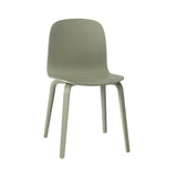Visu Chair: Wood Base + Dusty Green