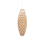 Hinaki Pendant Light: Medium + Bamboo + Orange + White