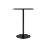 Harbour Column Square Bar + Counter Table: Counter + Charcoal Linoleum + Round