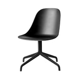 Harbour Side Dining Chair: Star Base + Return + Black Aluminum + Black