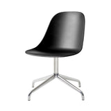 Harbour Side Dining Chair: Star Base + Return + Polished Aluminum + Black