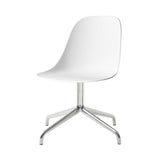 Harbour Side Dining Chair: Star Base + Return + Polished Aluminum + White