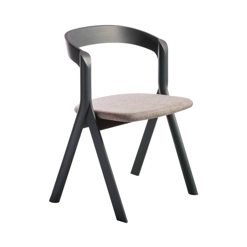 Diverge Stacking Chair: Black Ash