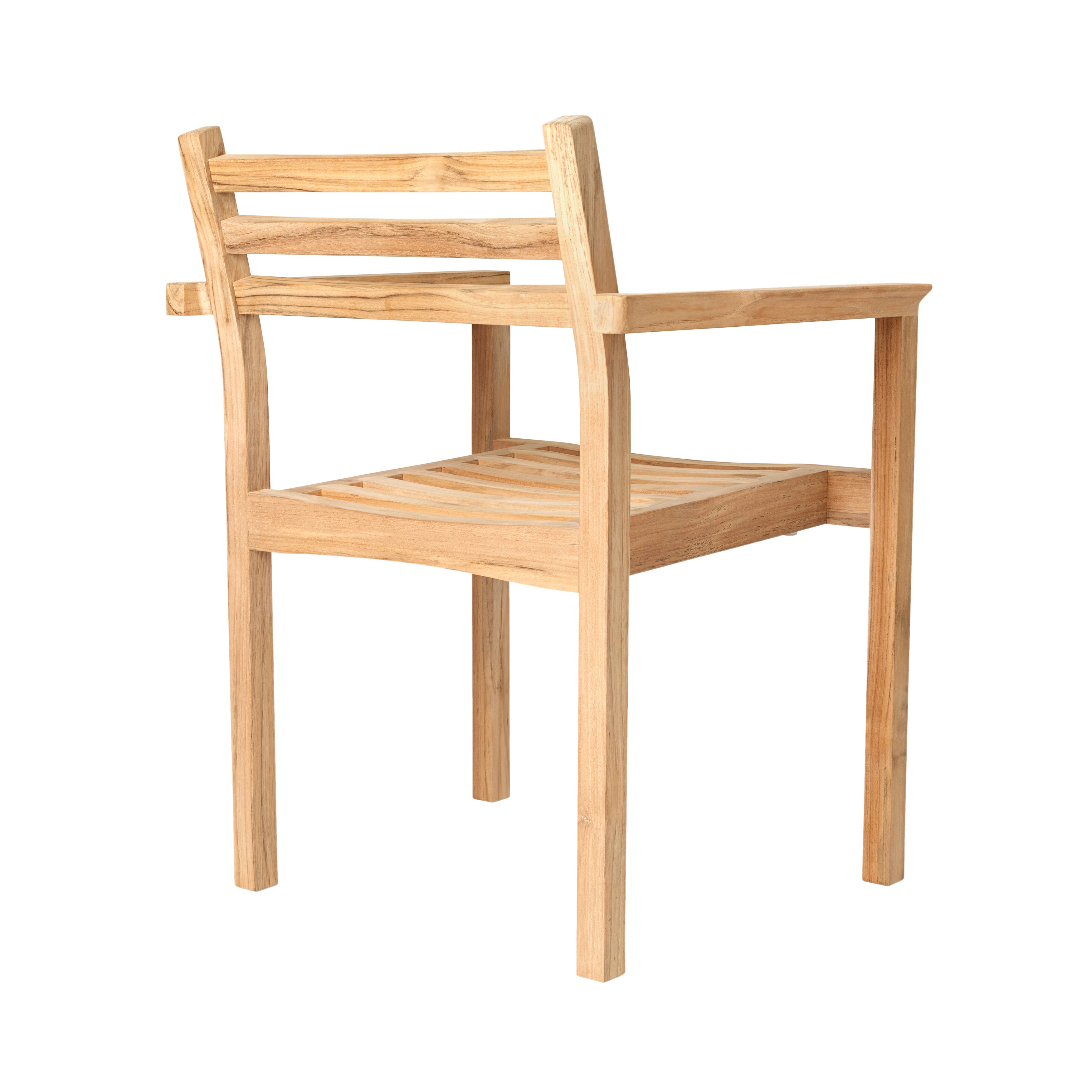 AH502 Outdoor Dining Chair with Armrest: Stacking + Without Cushion