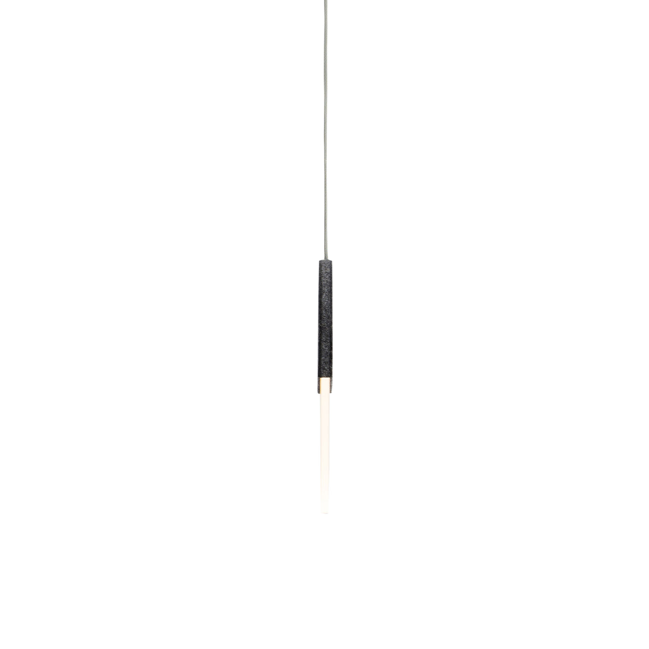 Slab P20 Pendant Light: 1 + Black Wool