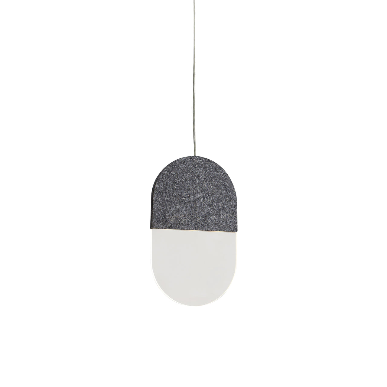 Slab P20 Pendant Light: 1 + Grey Wool