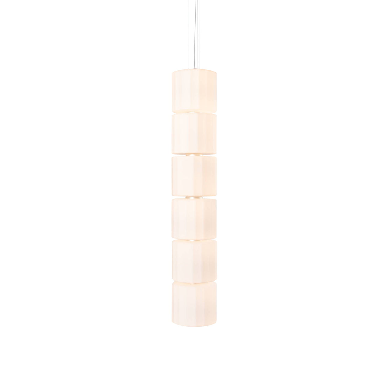 Column 300 Vertical Pendant: 6 Units + Ivory
