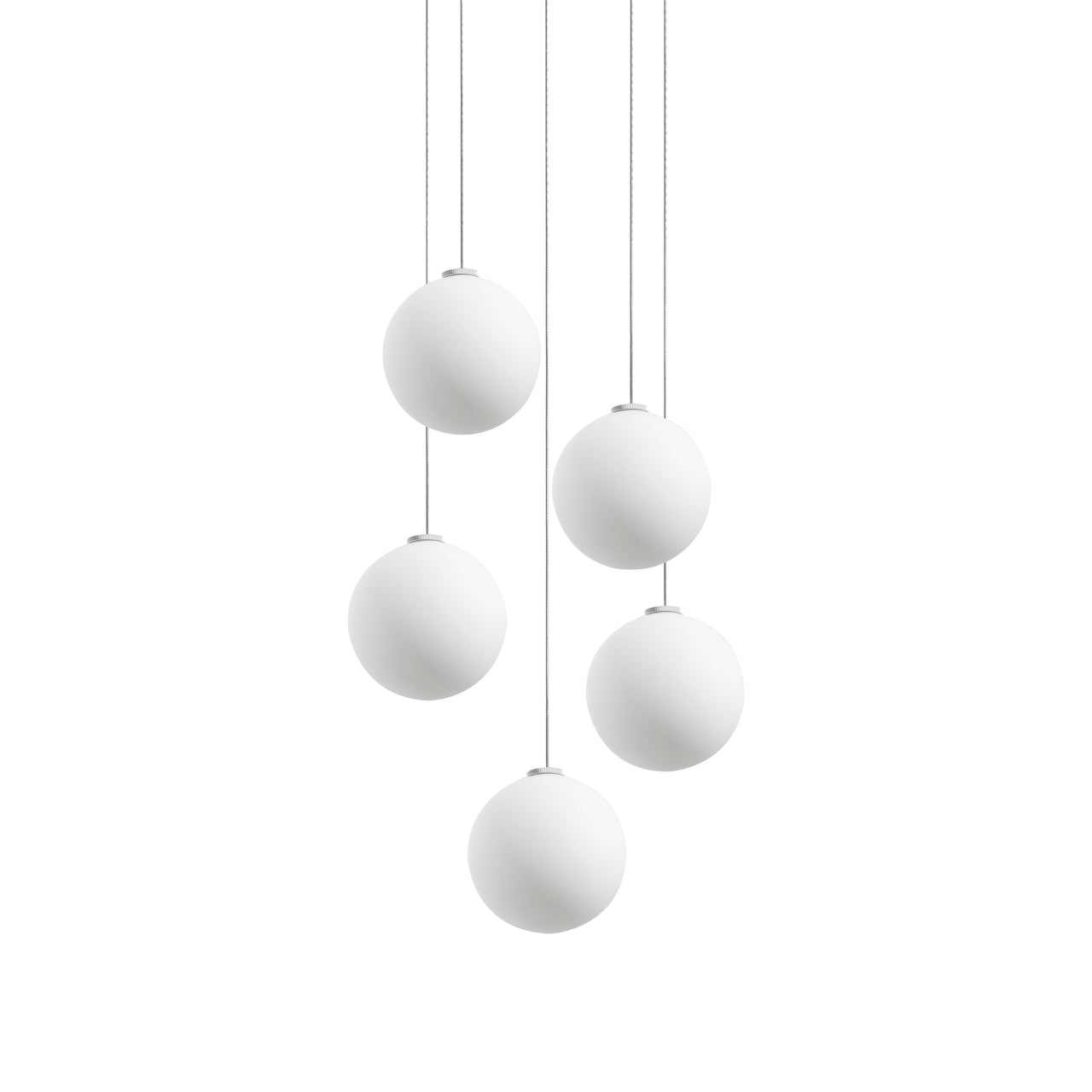 Glass 120. 05 Chandelier: Brushed Aluminum