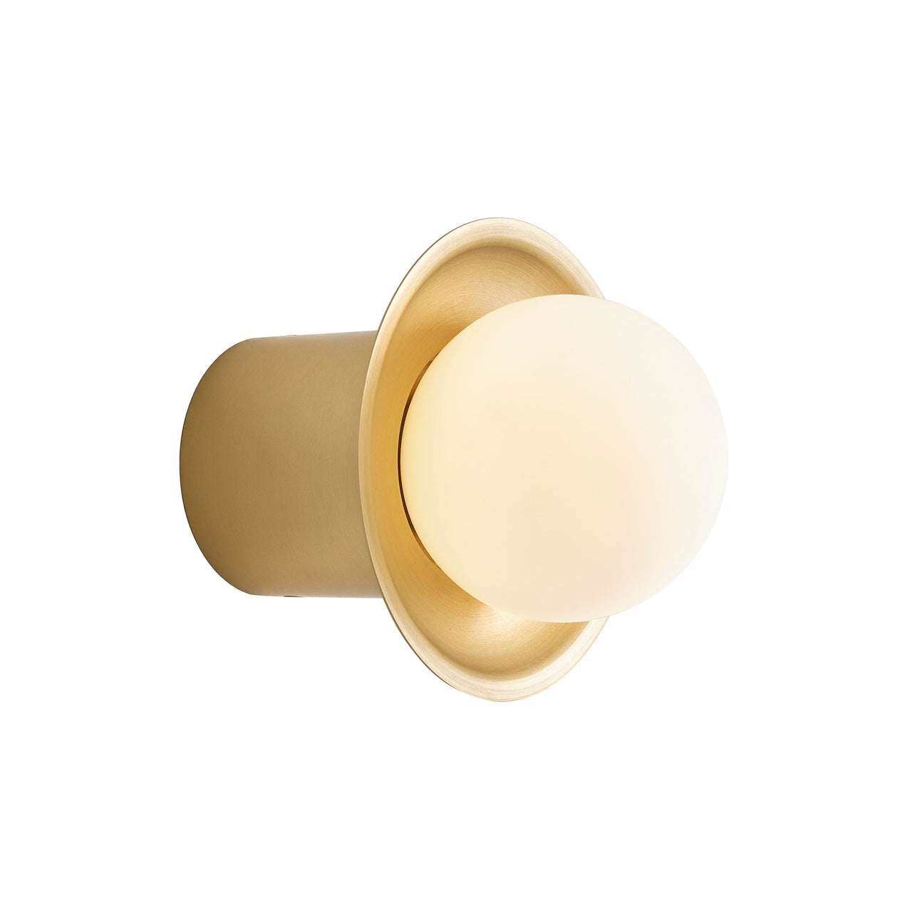 Janed Wall Light: Large + Satin Brass + Satin Brass