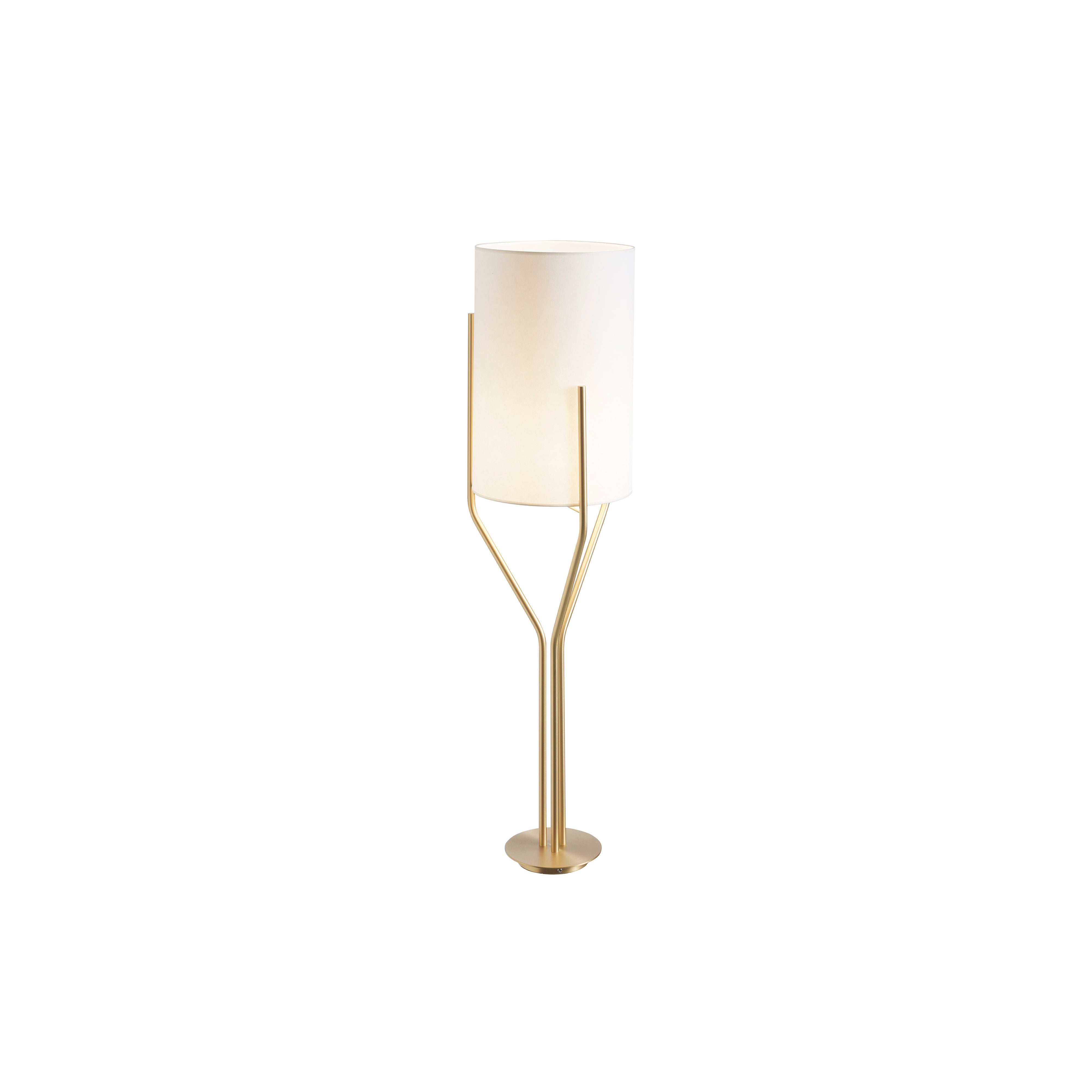 Arborescence Table Lamp: White + Satin Brass