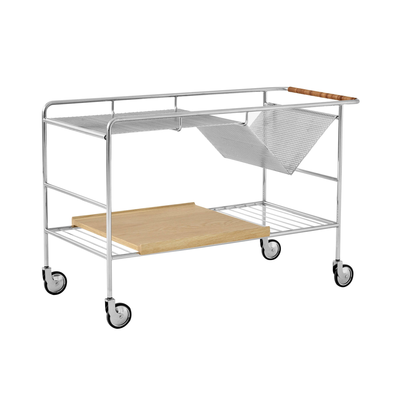 Alima Trolley NDS1:  Chrome + Lacquered Oak