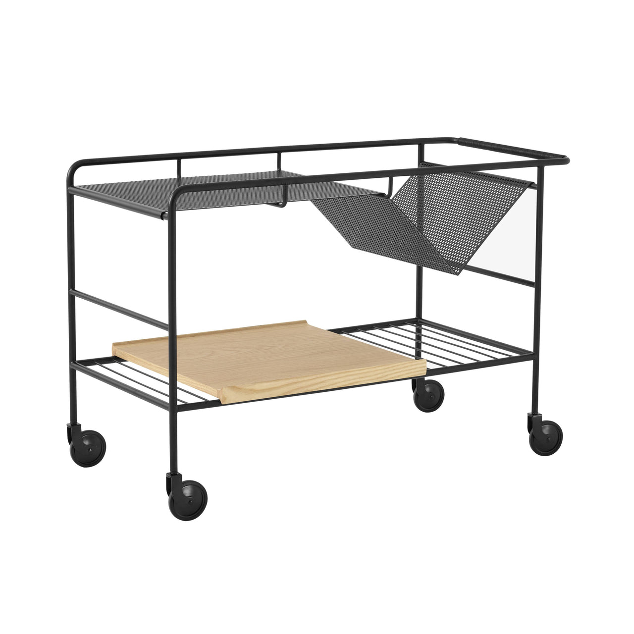 Alima Trolley NDS1: Matt Black + Lacquered Oak