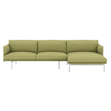 Outline Sofa Chaise Lounge: Right + Polished Aluminum