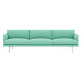 Outline Sofa: 3.5 Seater + Polished Aluminum