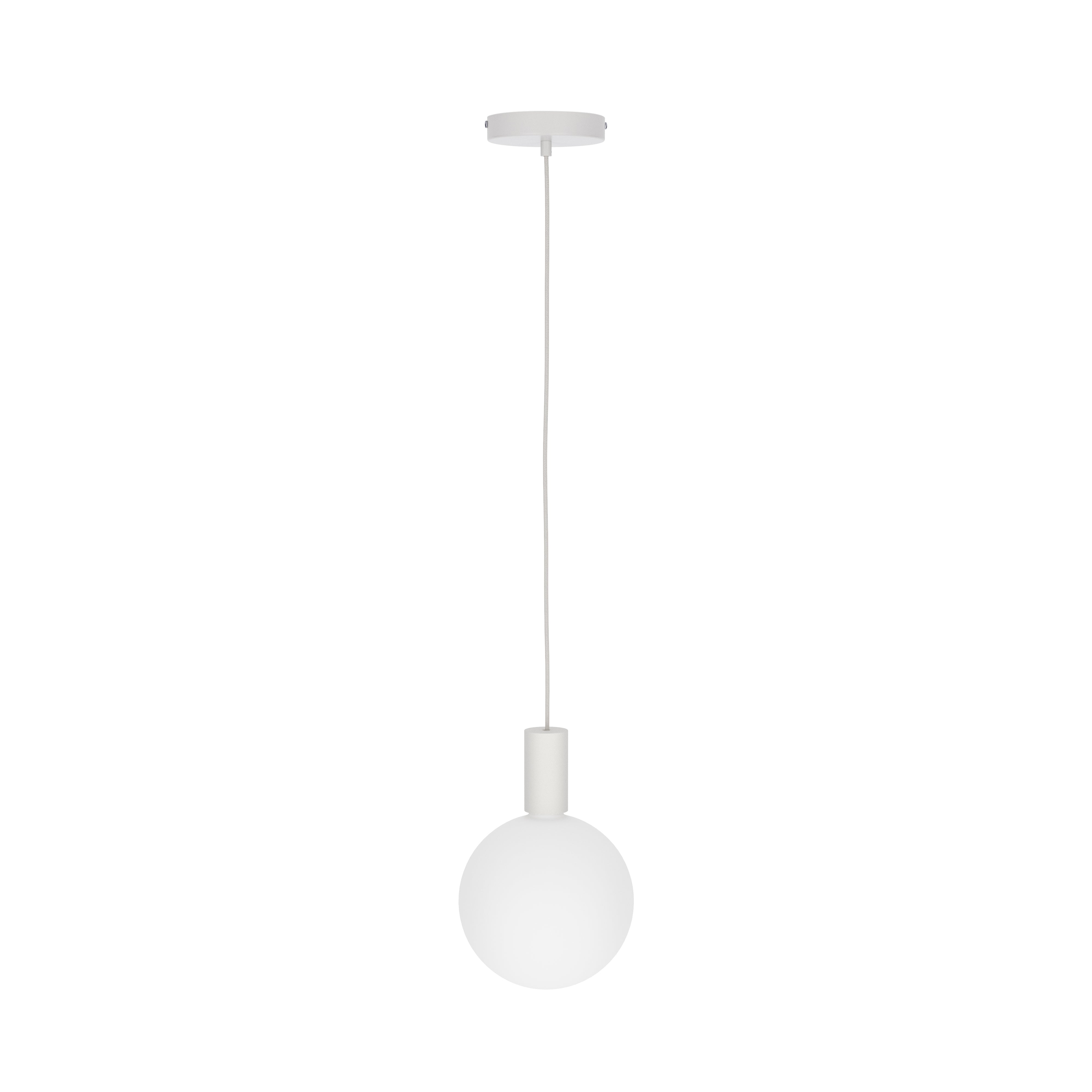 Alumina Single Pendant with Sphere V Bulb