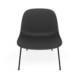 Fiber Lounge Chair: Tube Base + Anthracite Black + Black