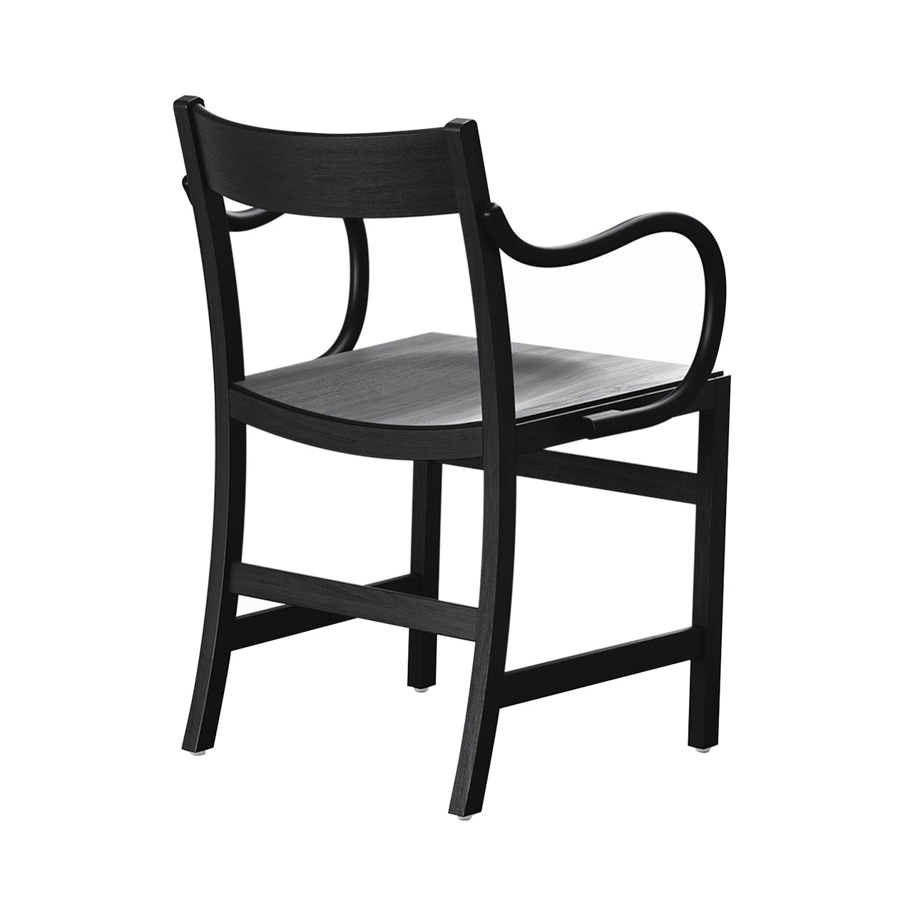 Waiter XL Armchair: Black Stained Beech