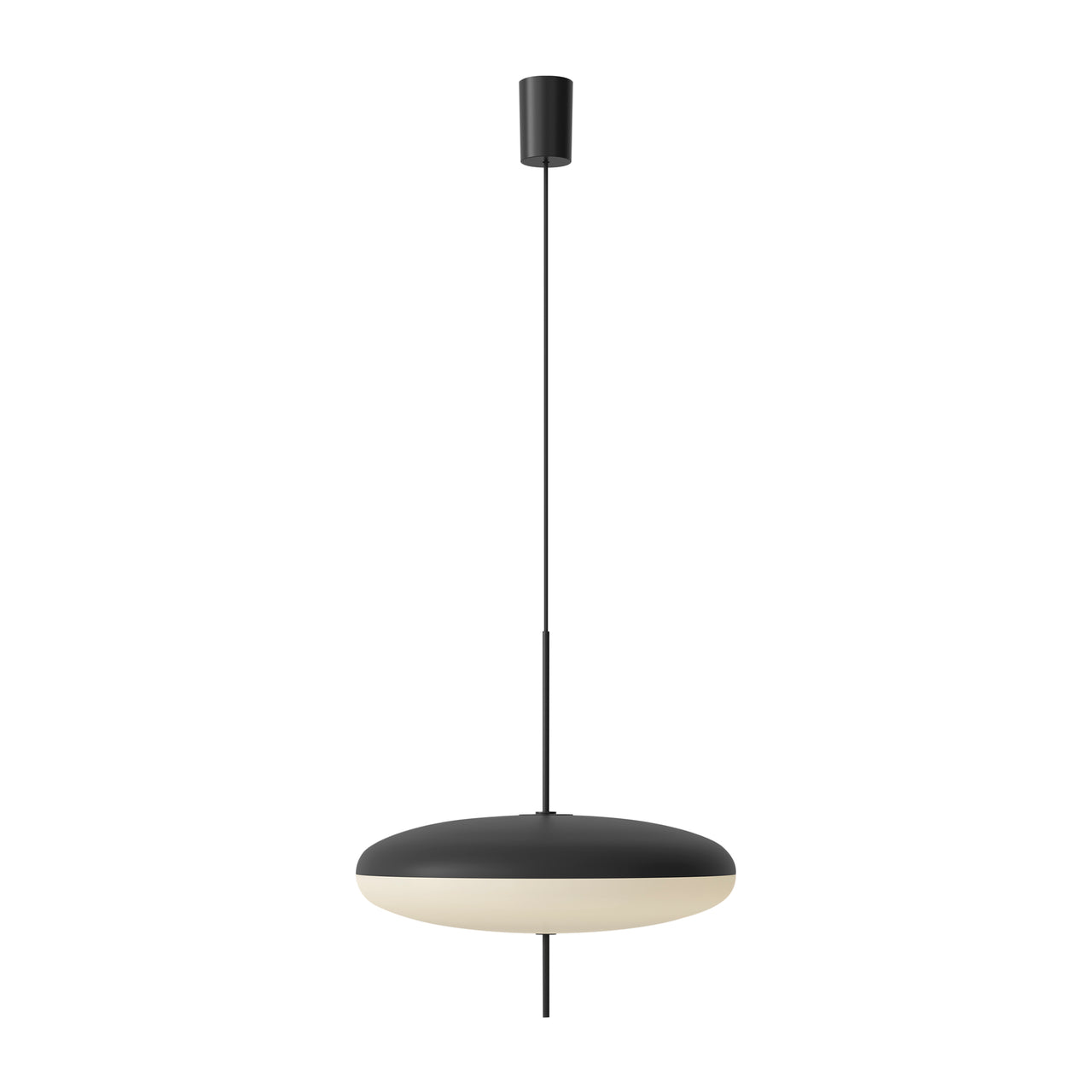 Model 2065 Suspension Lamp: Black + White + Black