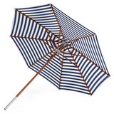 Atlantis Outdoor Umbrella: Striped + Dark Blue Stripes + Without Base