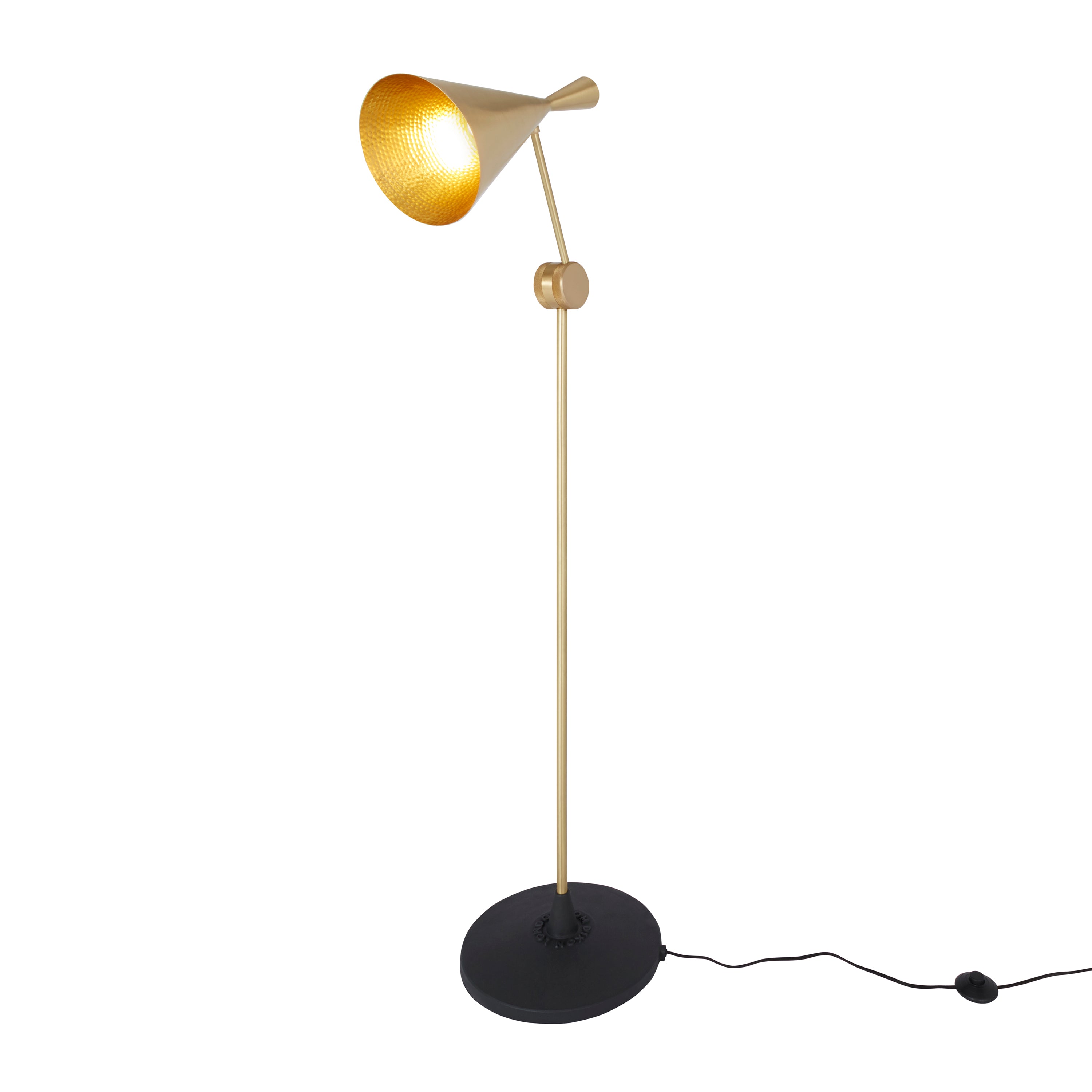 Beat Floor Light: Brushed Brass