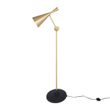 Beat Floor Light: Brushed Brass