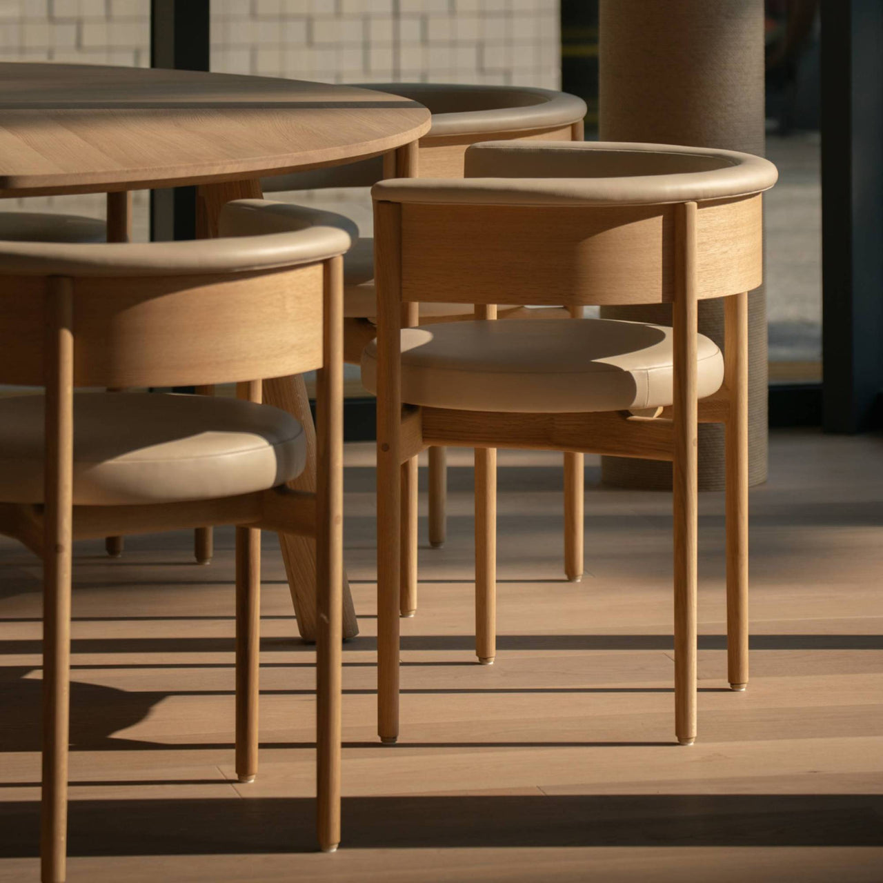 Minatomirai Cafe Side Chair N-SC01: Upholstered