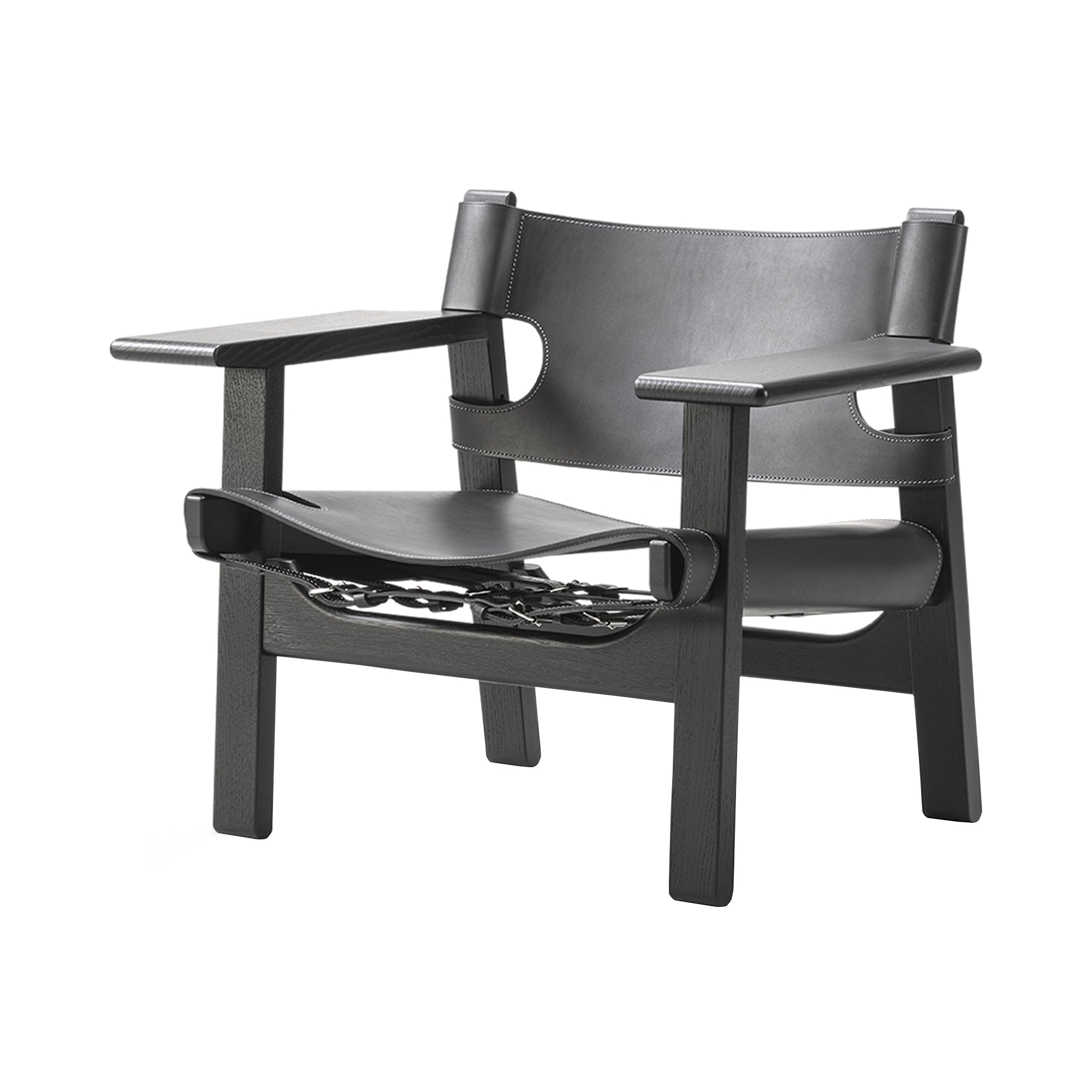 The Spanish Chair: Black Lacquered Oak + Black