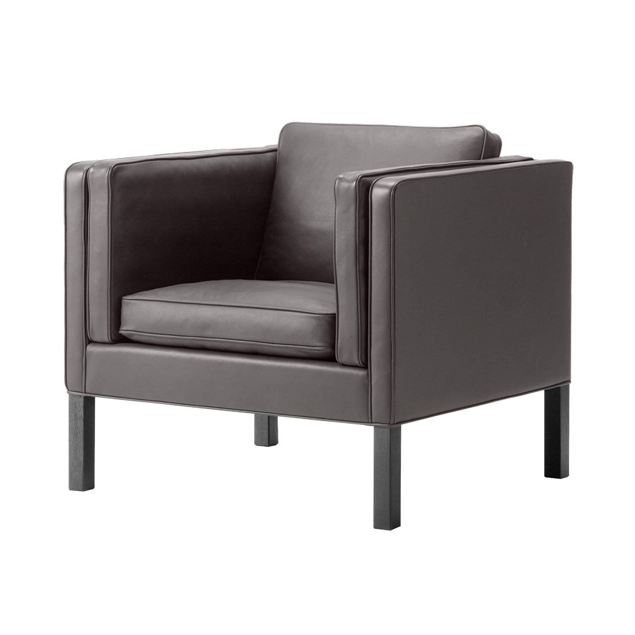 Mogensen 2334 Lounge Chair: Black Lacquered Oak