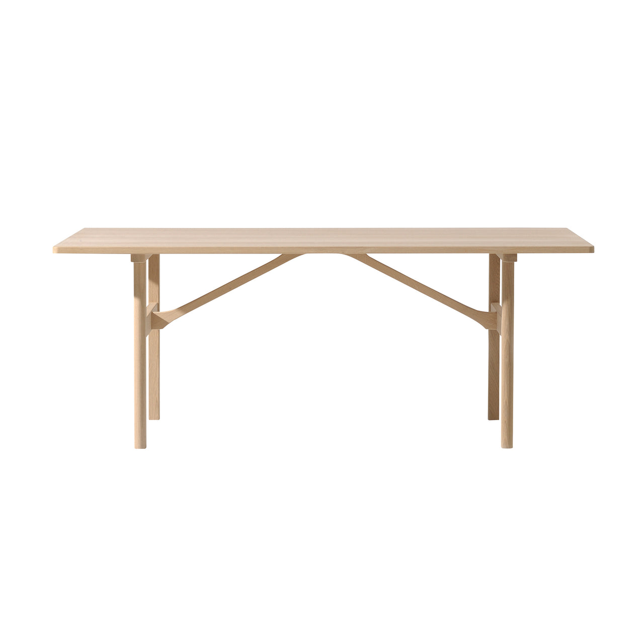 Mogensen 6284 Dining Table: Soaped Treated Oak + Without Leaf