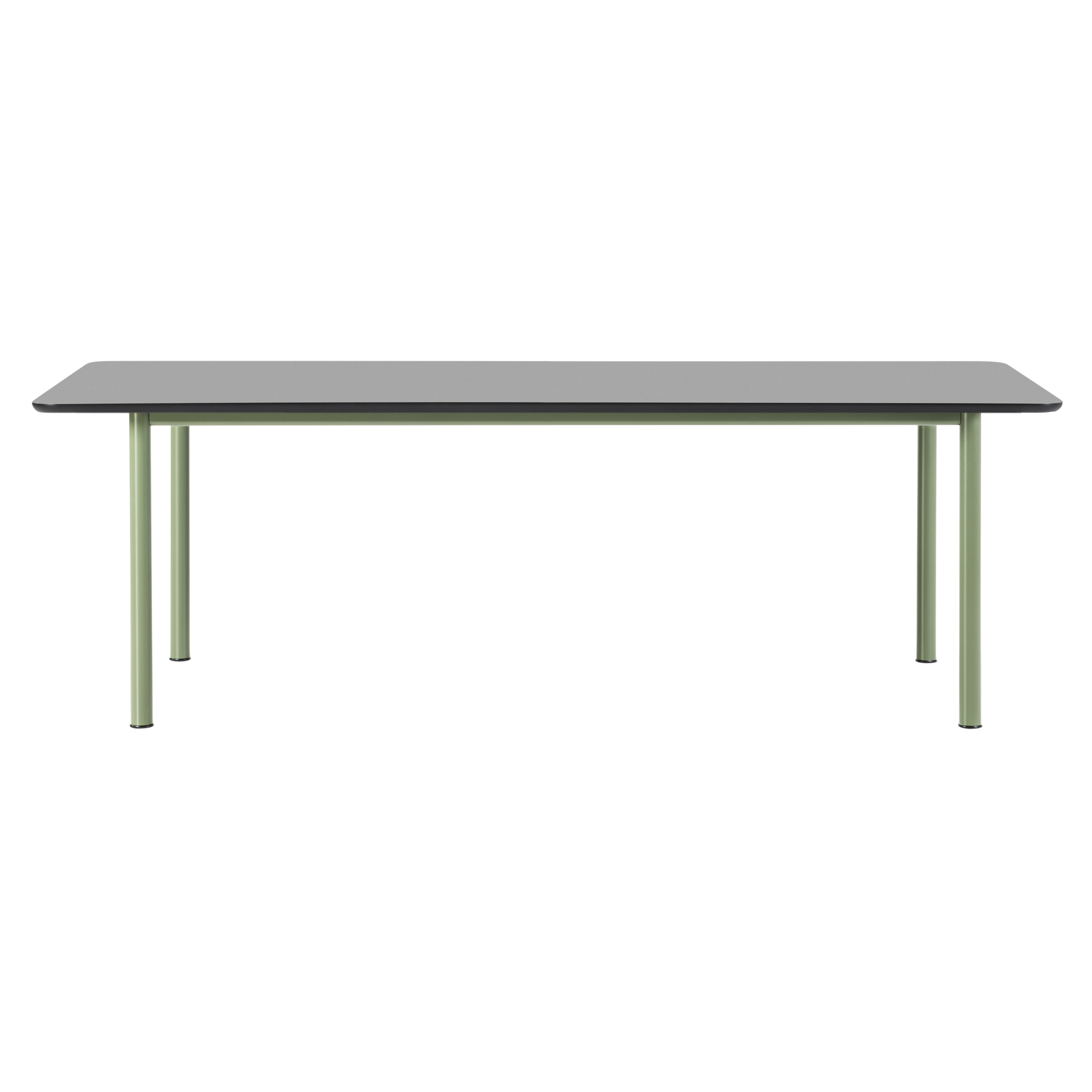 Plan Table: Black Laminate + Modernist Green