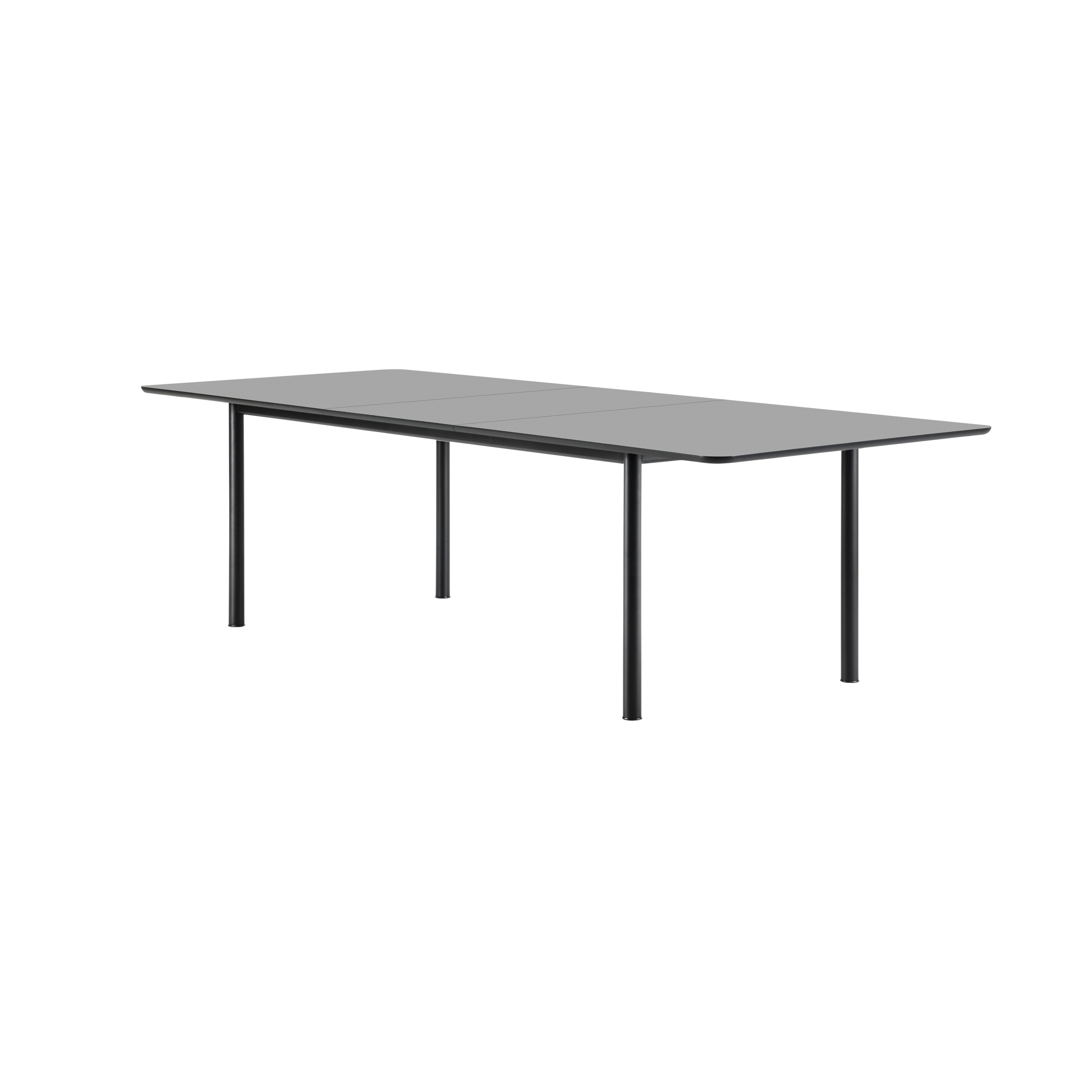 Plan Extendable Table: Black Laminate + Black