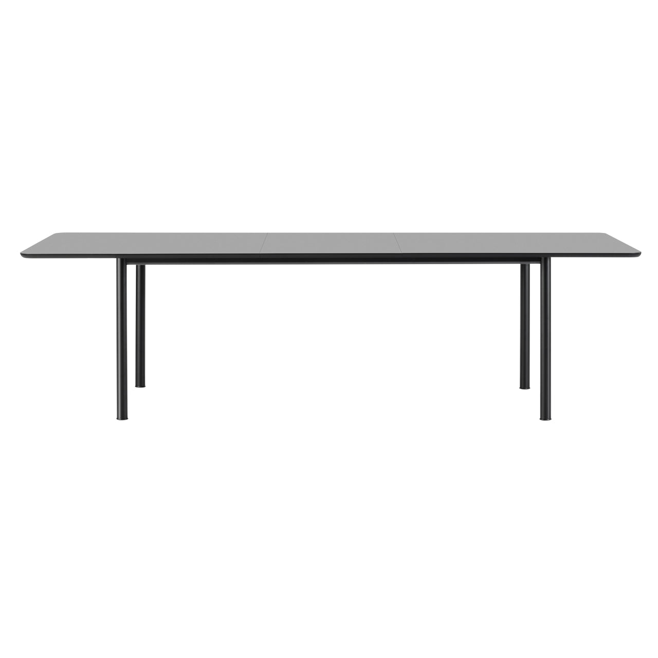 Plan Extendable Table: Black Laminate + Black