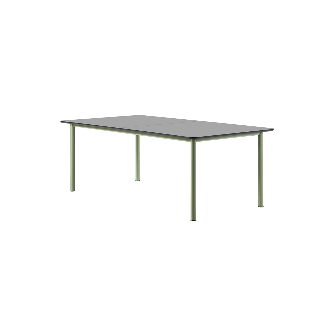 Plan Extendable Table: Black Laminate + Modernist Green