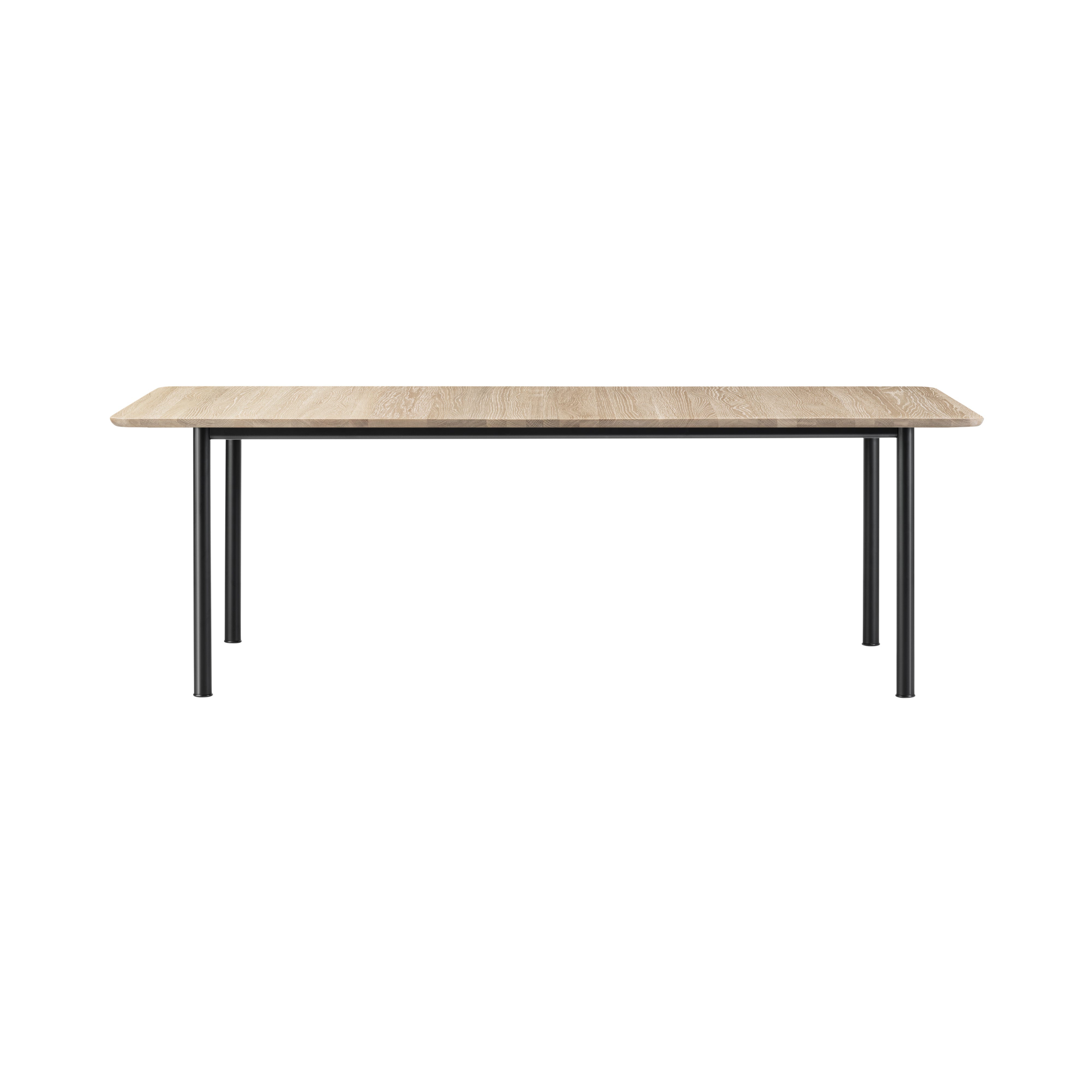 Plan Extendable Table: Light Oiled Oak + Black
