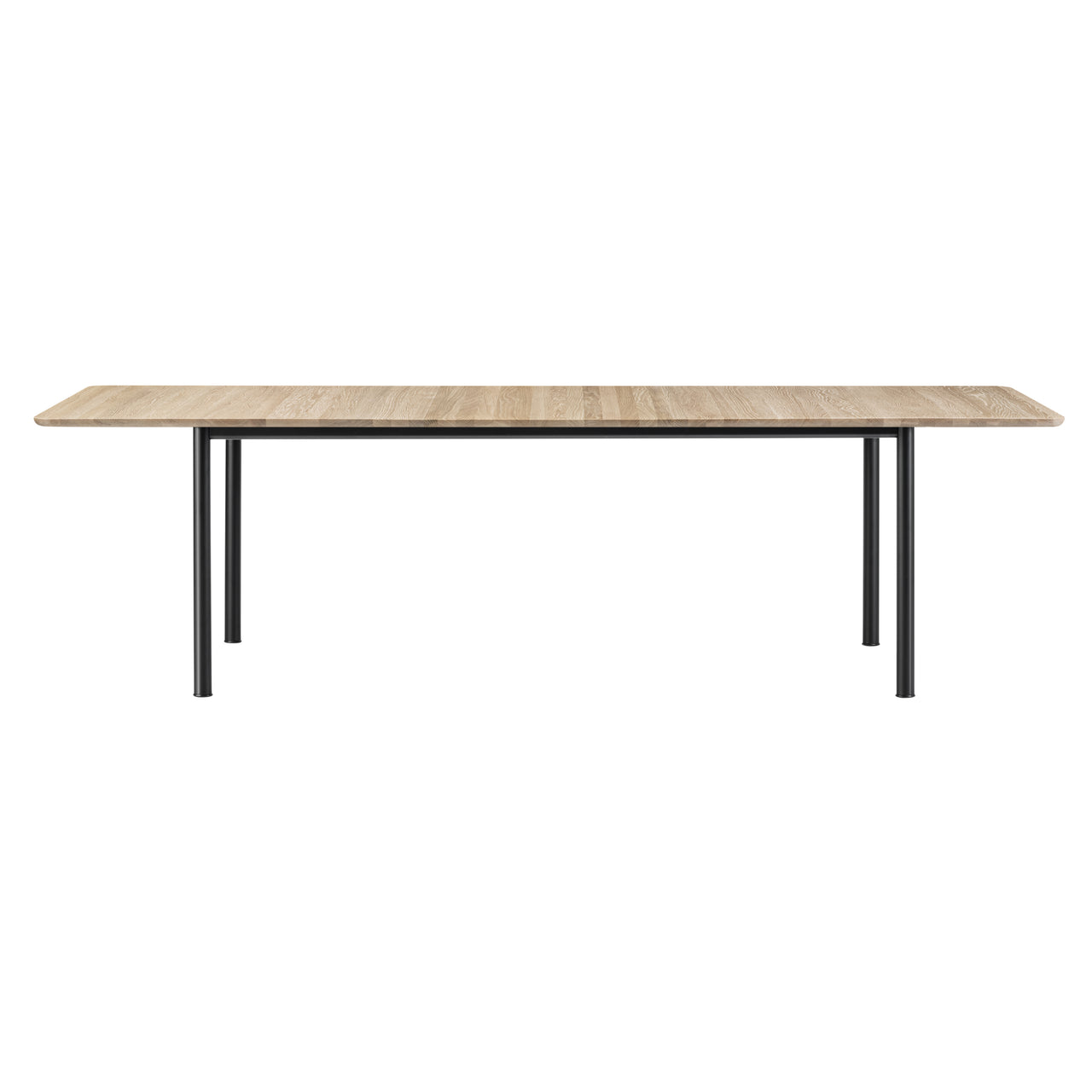 Plan Extendable Table: Light Oiled Oak + Black