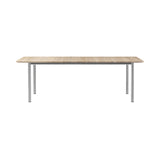 Plan Extendable Table: Light Oiled Oak + Brushed Steel