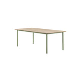 Plan Extendable Table: Light Oiled Oak + Modernist Green