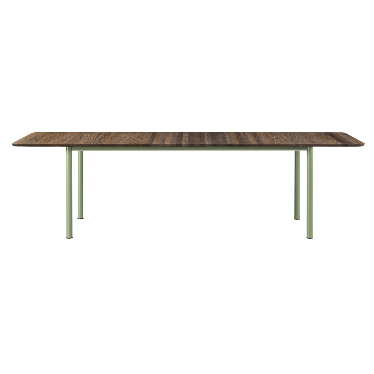 Plan Extendable Table: Smoked Oiled Oak + Modernist Green