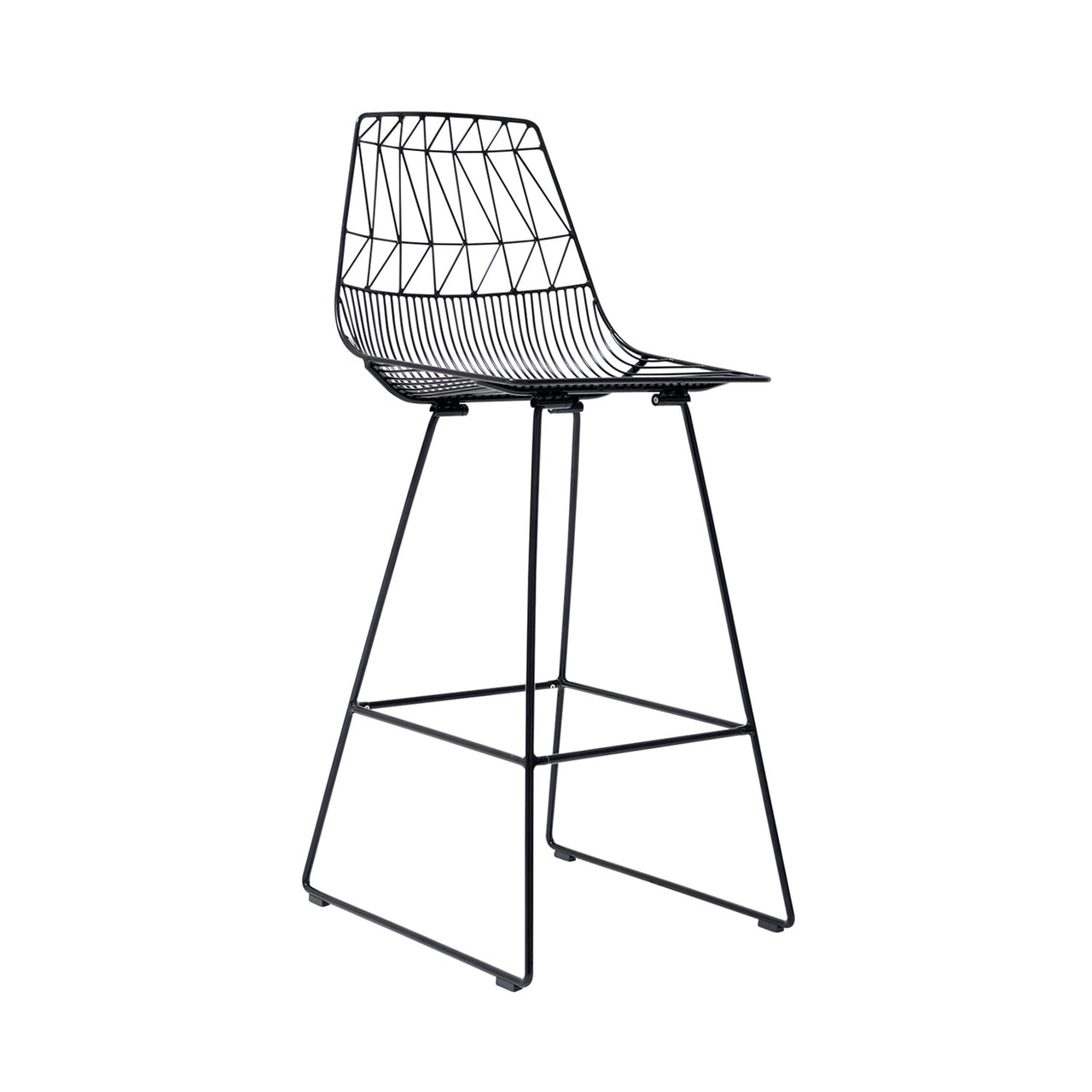 Lucy Bar Stool: Color + Black + Without Seat Pad