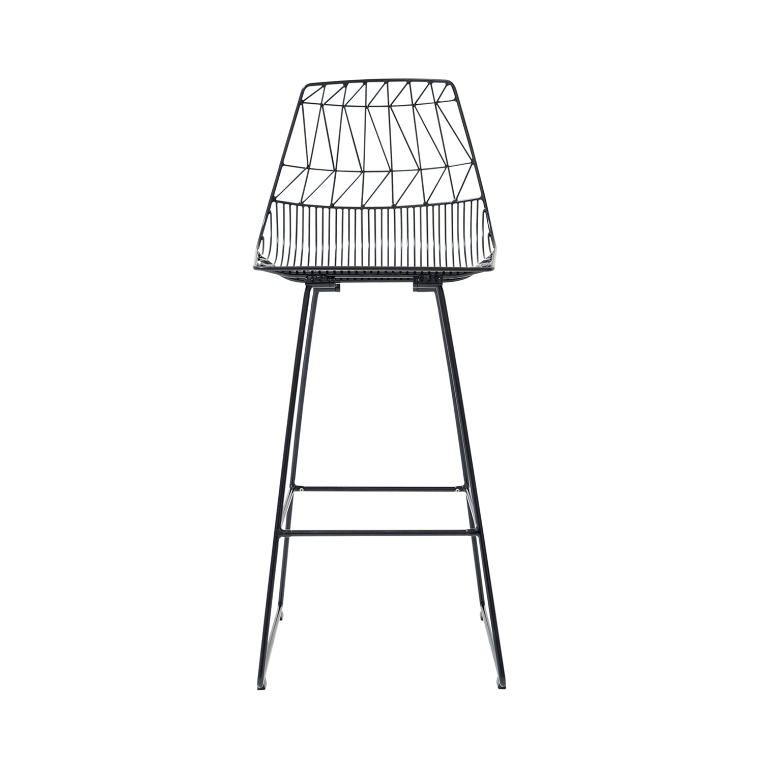 Lucy Bar + Counter Stool: Color + Bar + Black + Without Seat Pad