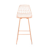 Lucy Bar + Counter Stool: Metallic + Bar + Without Seat Pad
