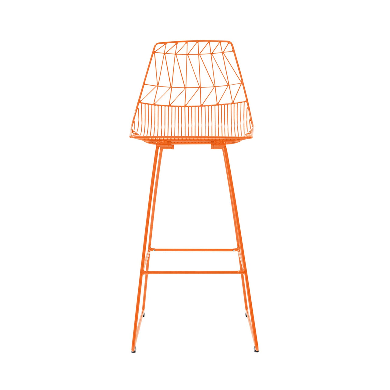 Lucy Bar Stool: Color + Orange + Without Seat Pad