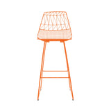 Lucy Bar + Counter Stool: Color + Bar + Orange + Without Seat Pad