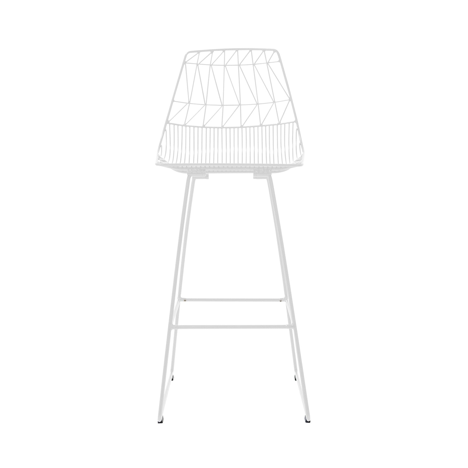 Lucy Bar Stool: Color + White + Without Seat Pad