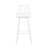 Lucy Bar + Counter Stool: Color + Bar + White + Without Seat Pad
