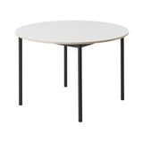 Base Table: Round + White Linoleum + Plywood Edge + Black