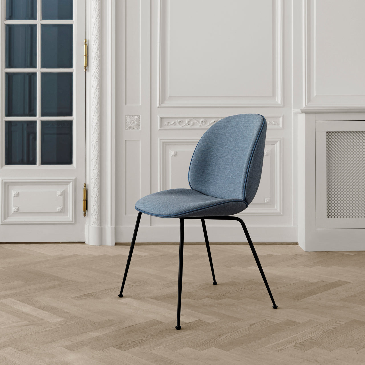 Beetle Dining Chair: Conic Base + Full Upholstery