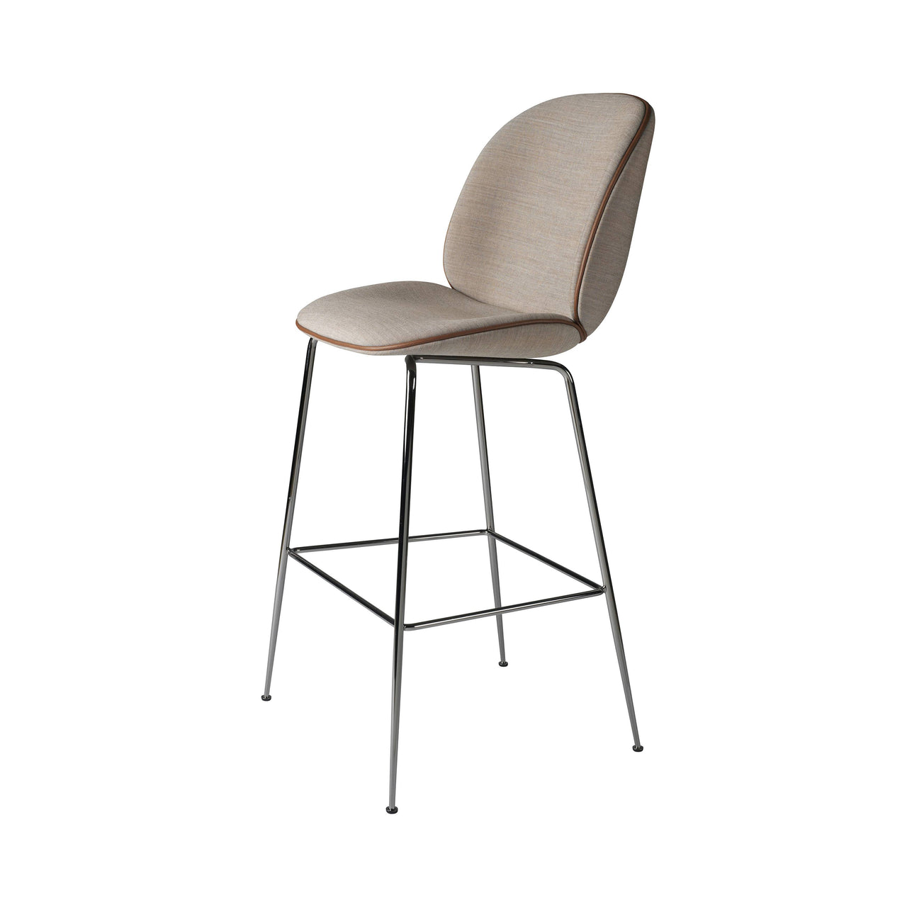 Beetle Bar + Counter Chair: Full Upholstery + Bar + Black Chrome