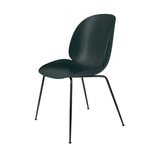 Beetle Dining Chair: Conic Base + Dark Green + Black Matt + Felt Glides