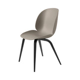 Beetle Dining Chair: Wood Base + New Beige + Black Stained Beech + Plastic Glides